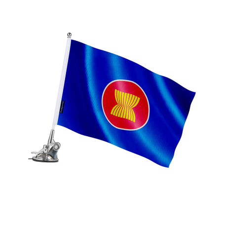 Mât à ventouse drapeau association asie du sud-est acier inoxydable