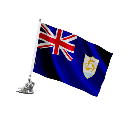 Mât à ventouse drapeau d’anguilla polyester inoxydable