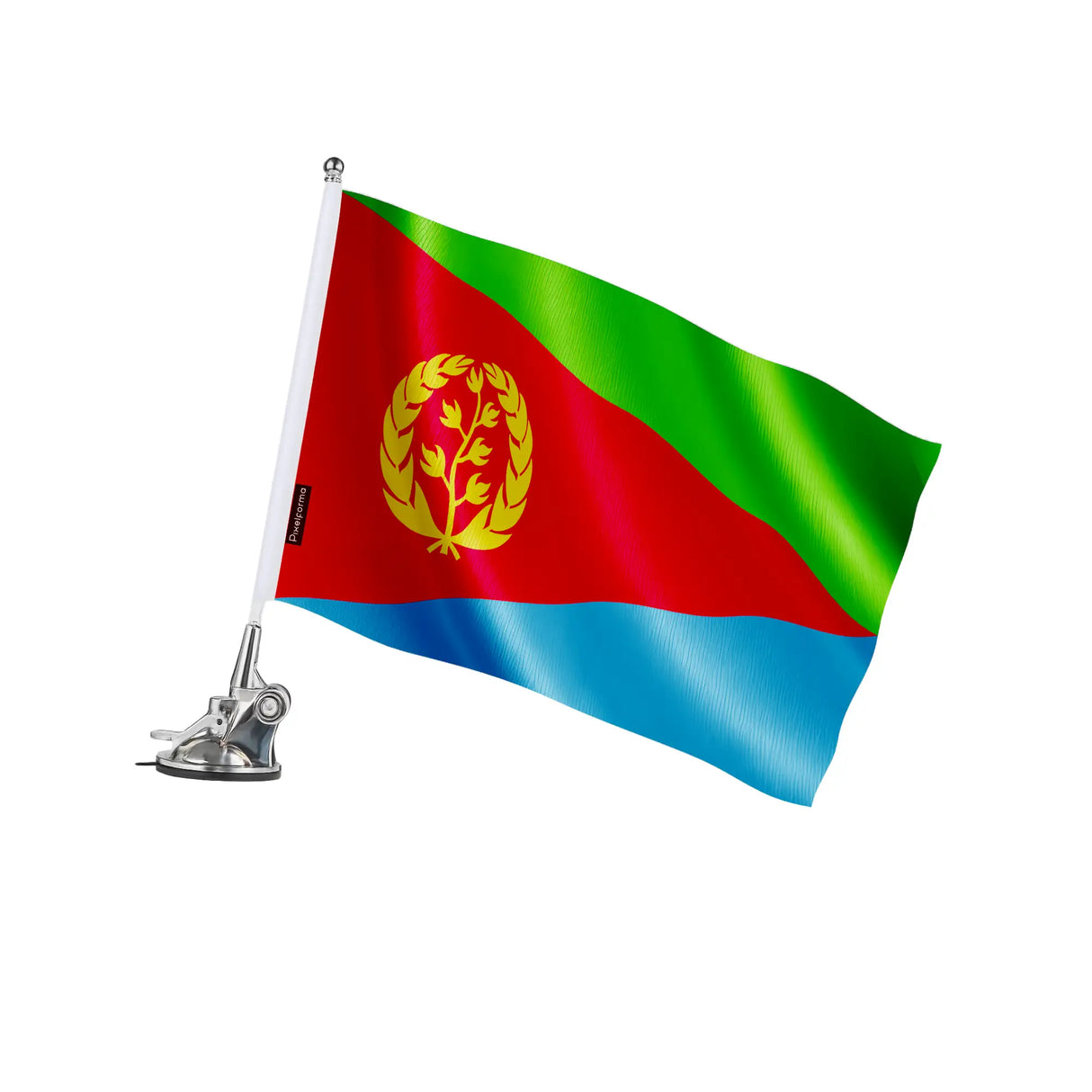 Mât à ventouse drapeau érythrée polyester acier inoxydable