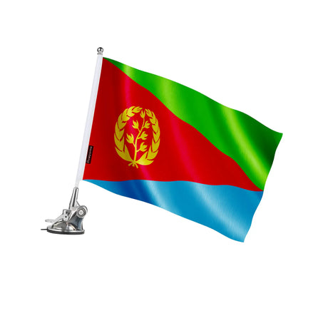 Mât à ventouse drapeau érythrée polyester acier inoxydable