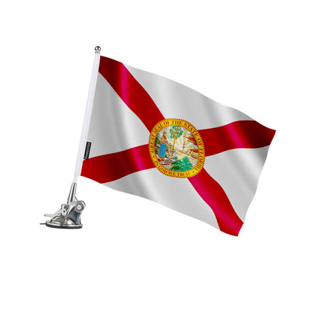 Mât à ventouse drapeau floride polyester acier inoxydable
