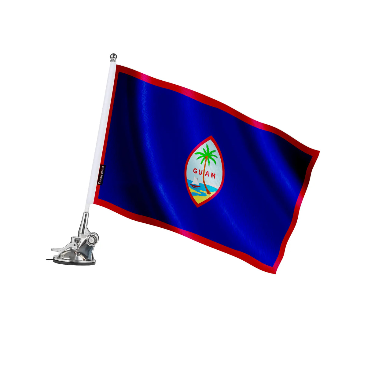 Mât à ventouse drapeau guam polyester acier inoxydable