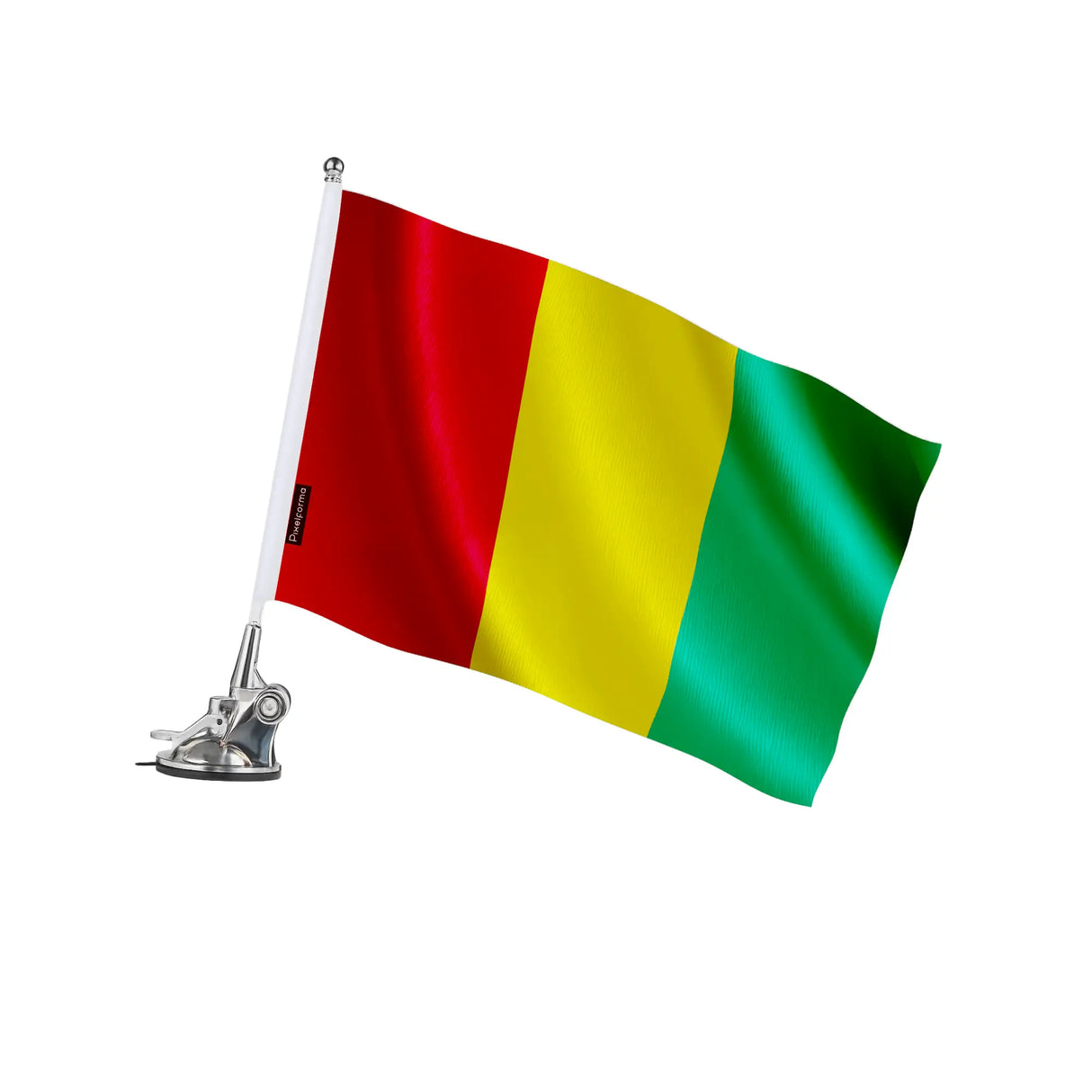 Mât à ventouse drapeau guinée polyester inoxydable