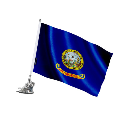 Mât à ventouse drapeau idaho polyester acier inoxydable