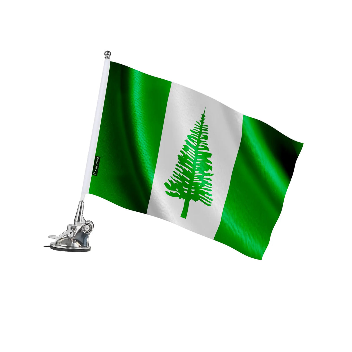 Mât à ventouse drapeau île norfolk polyester inoxydable