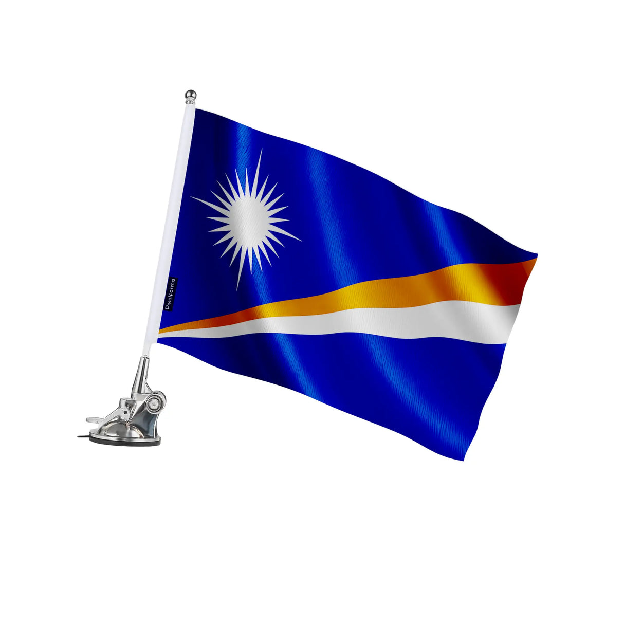 Mât à ventouse drapeau îles marshall polyester inoxydable