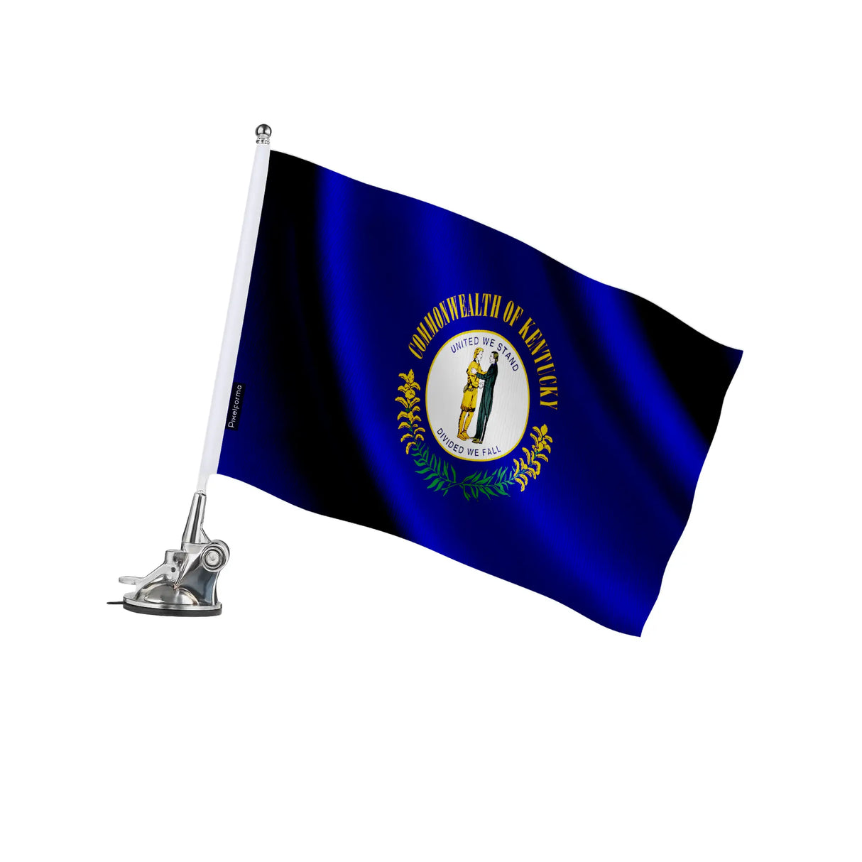 Mât à ventouse drapeau kentucky polyester acier inoxydable