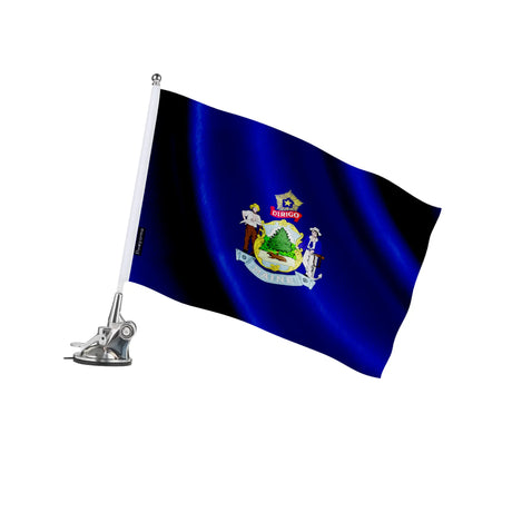 Mât à ventouse drapeau maine polyester acier inoxydable