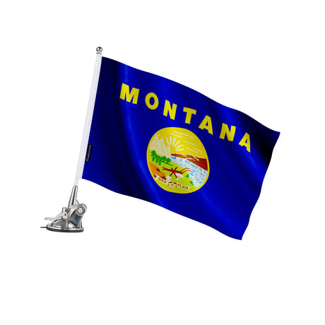 Mât à ventouse drapeau montana polyester acier inoxydable