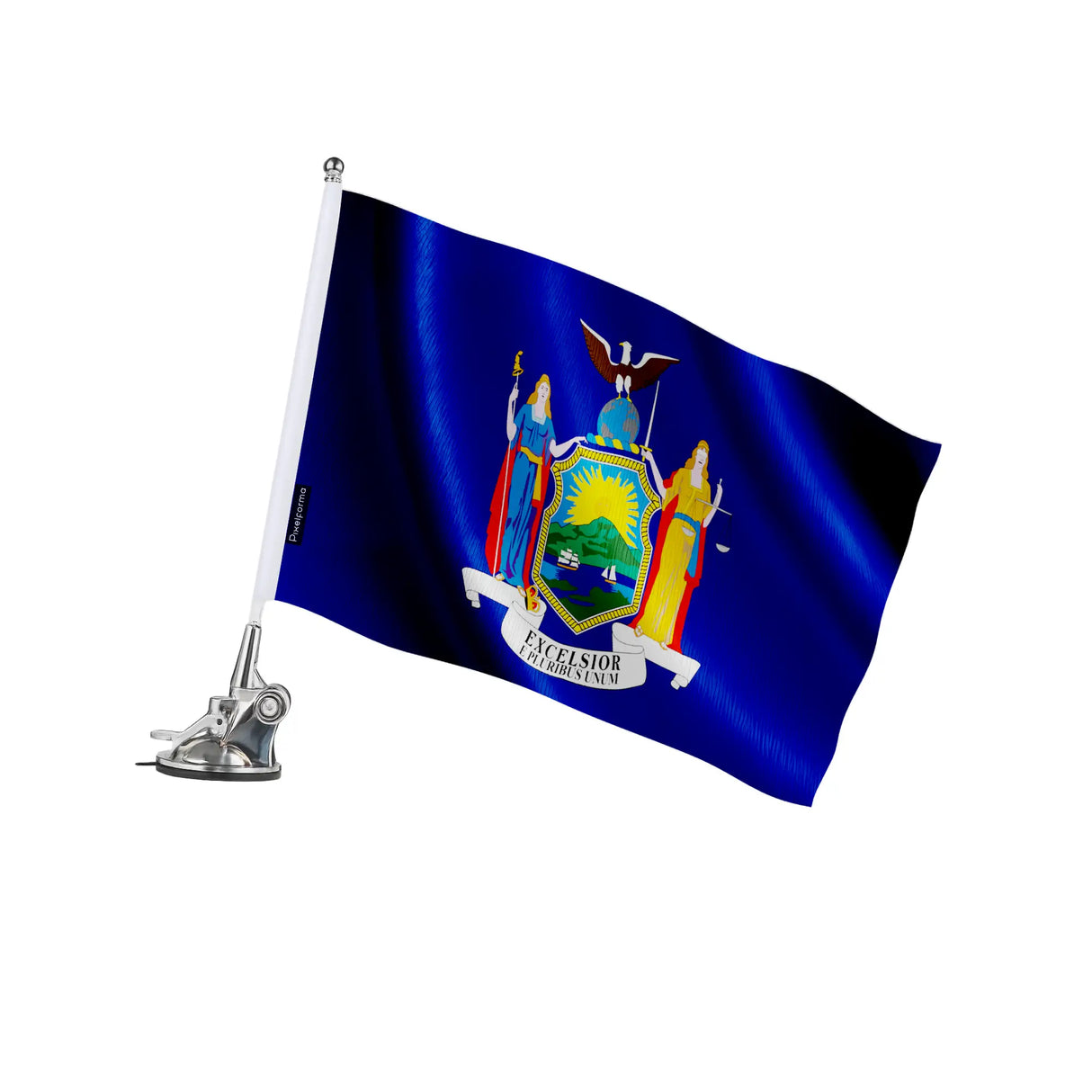 Mât à ventouse drapeau new york polyester acier inoxydable