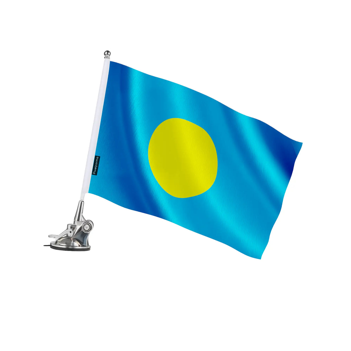 Mât à ventouse drapeau palaos polyester acier inoxydable