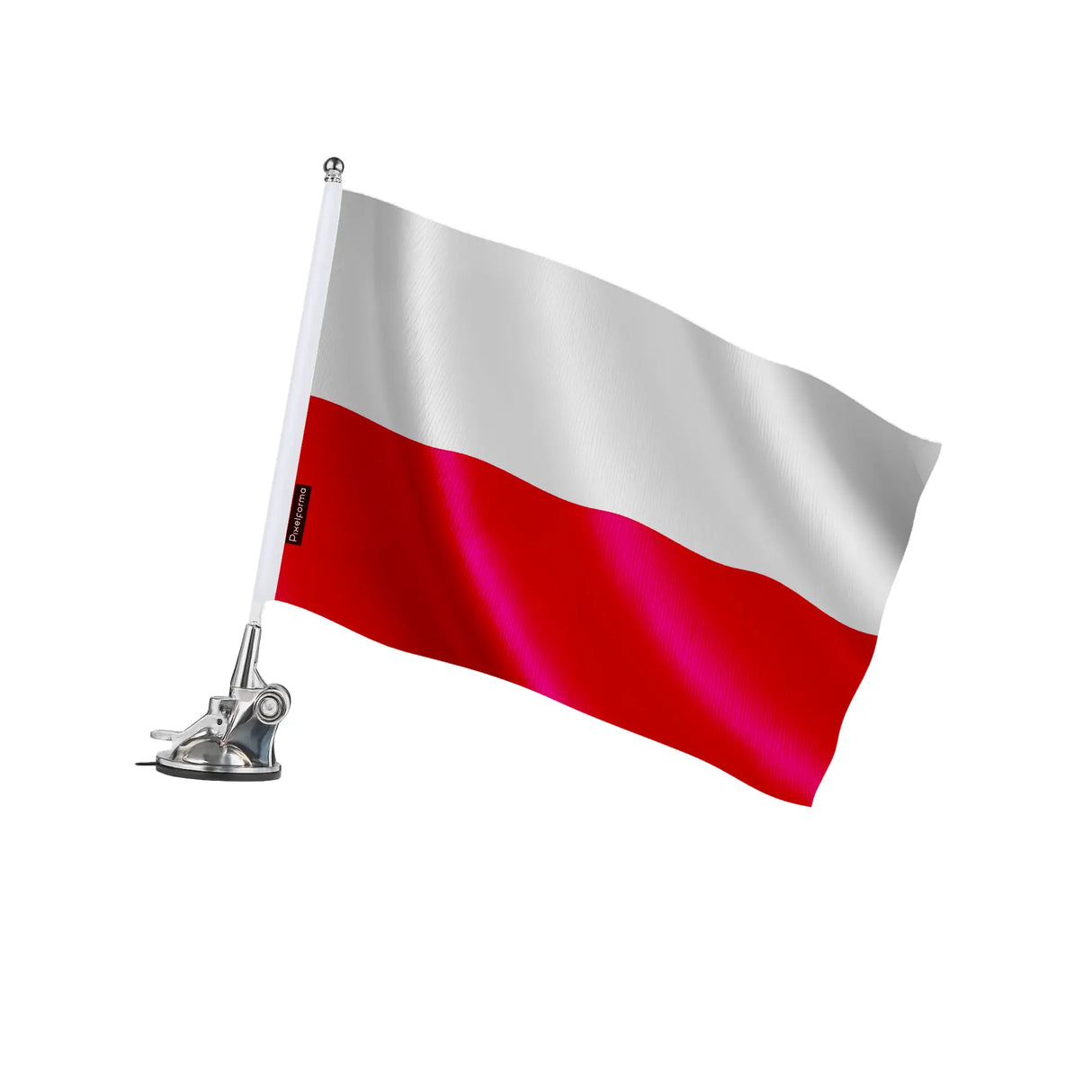 Mât à ventouse drapeau pologne polyester acier inoxydable