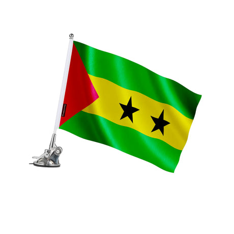 Mât à ventouse drapeau sao tomé-et-principe polyester acier