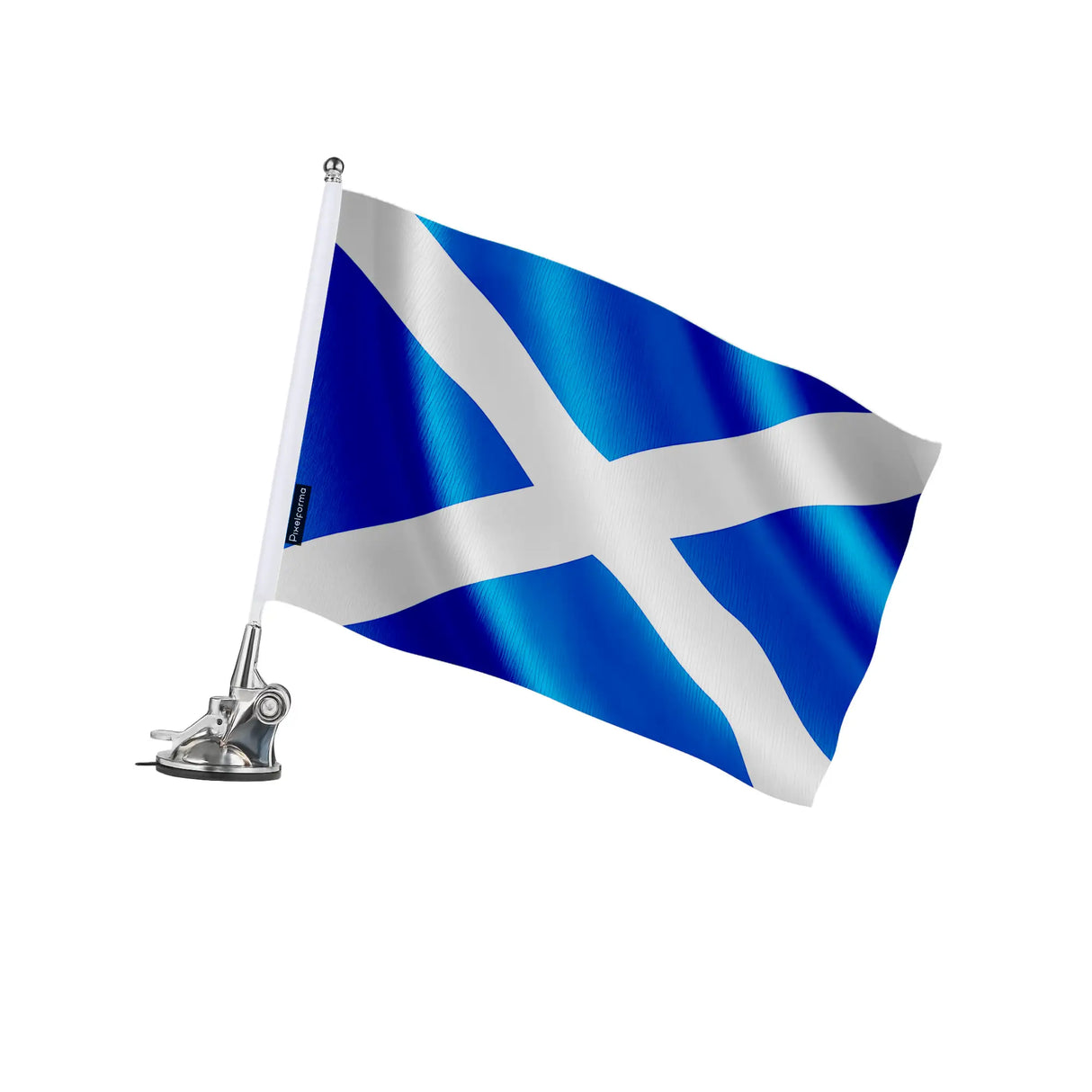 Mât à ventouse écosse polyester et acier inoxydable