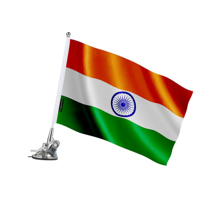 Mât à ventouse inde en polyester acier inoxydable élégant