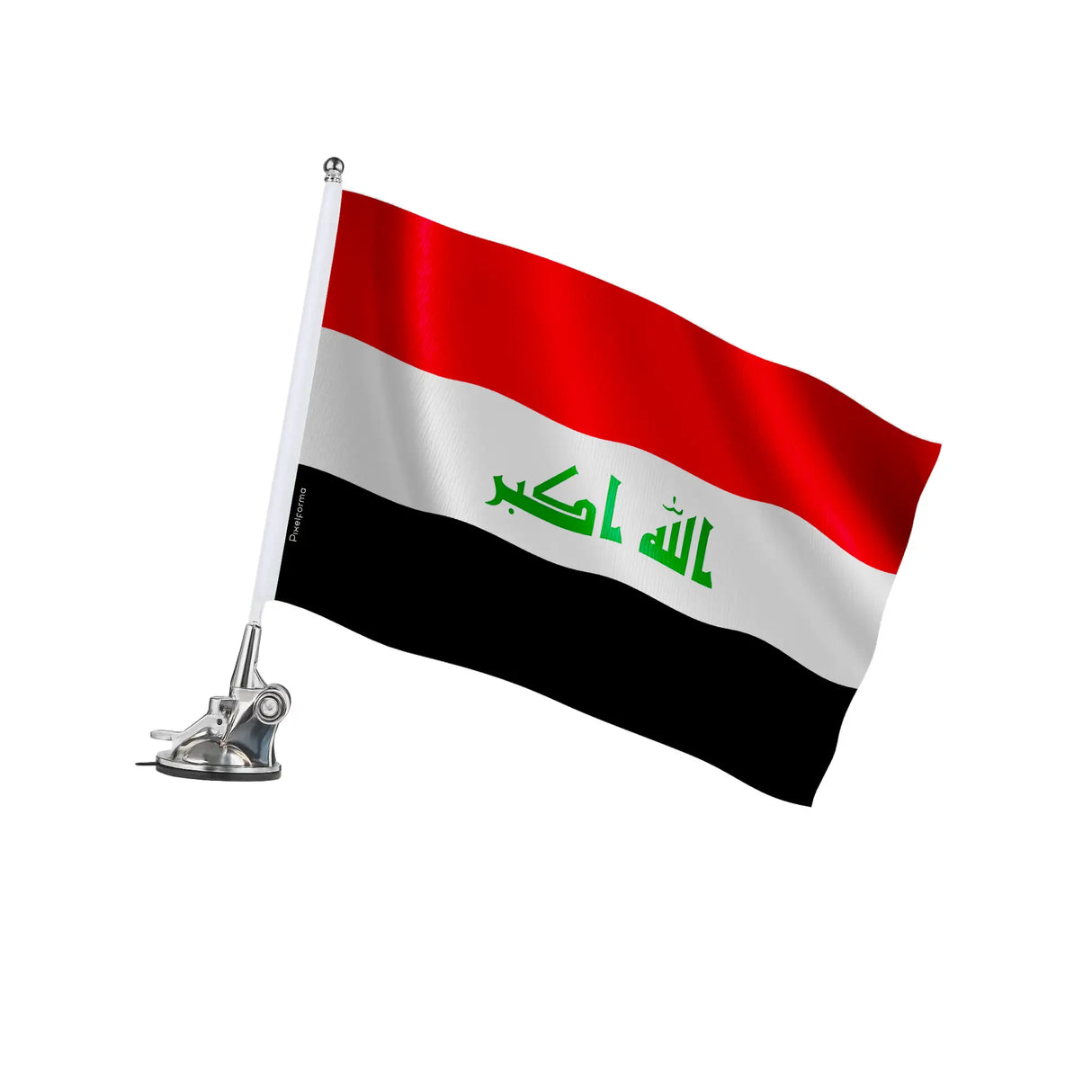 Mât à ventouse irak polyester et acier inoxydable élégant