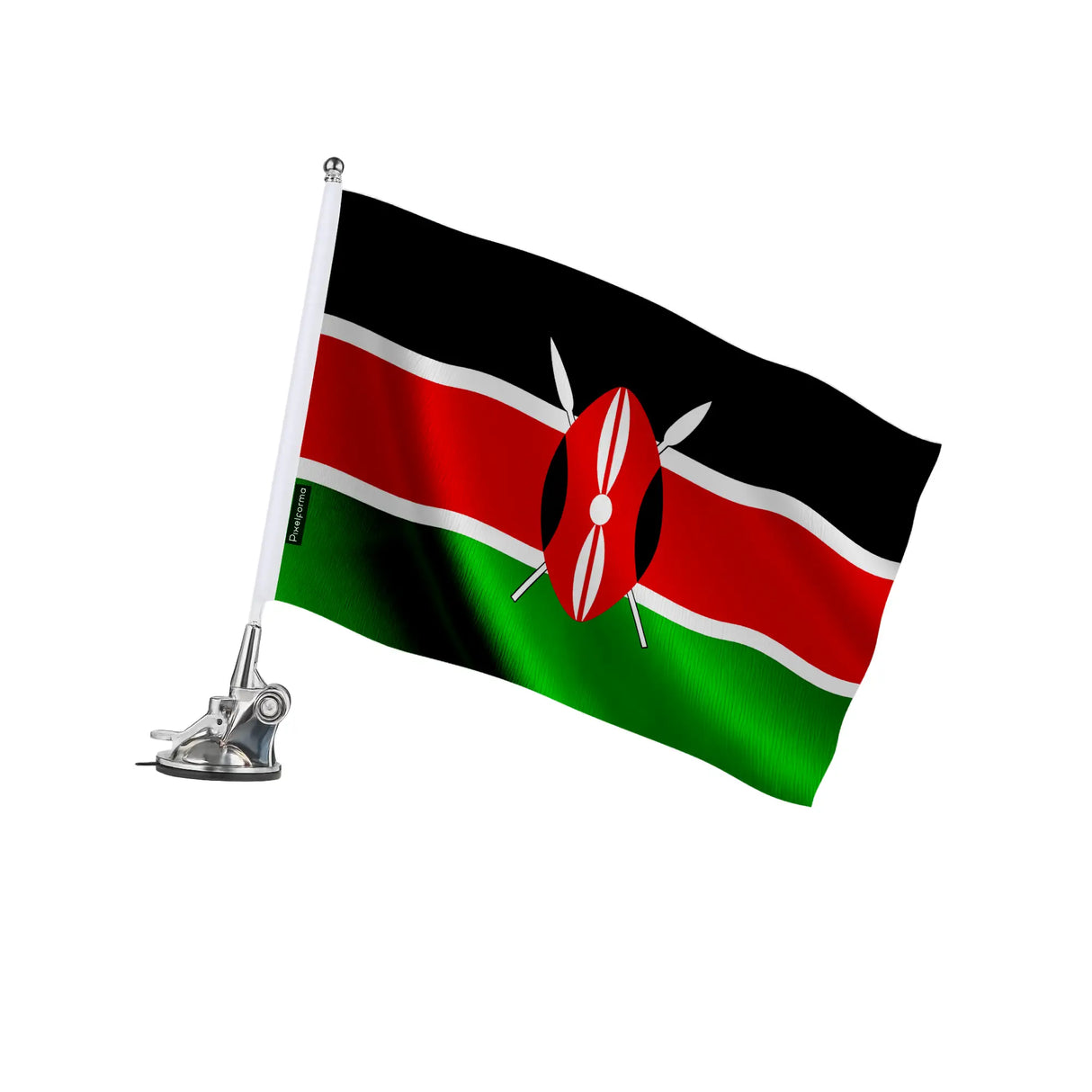 Mât à ventouse kenya en polyester et acier inoxydable