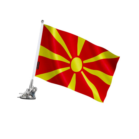 Mât à ventouse macédoine du nord polyester inox élégant