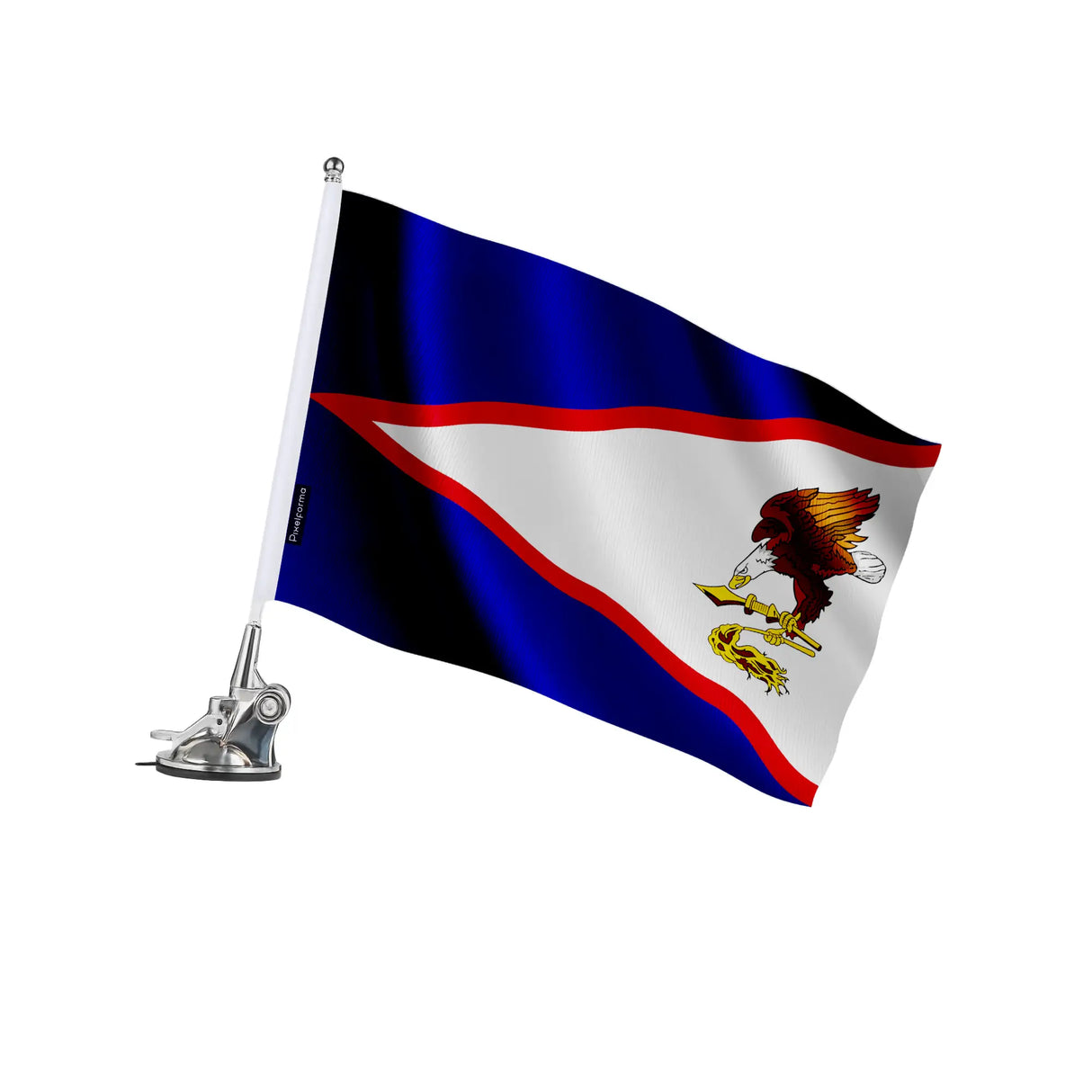 Mât à ventouse samoa américaines polyester acier inoxydable