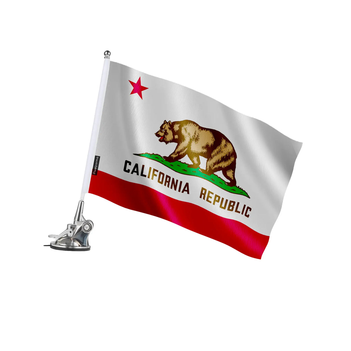 Mât à ventouse texas en polyester et acier inoxydable