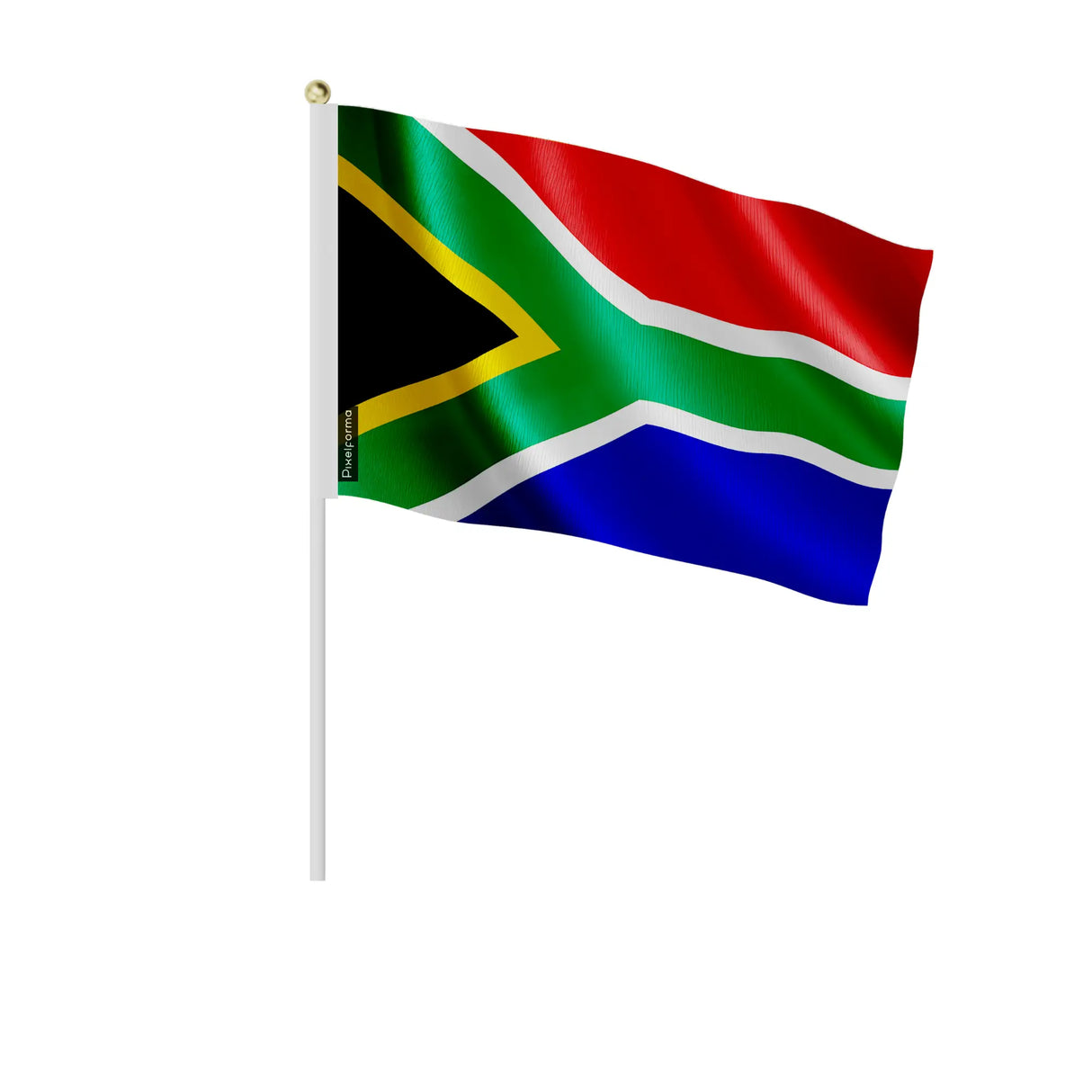 Mini drapeau afrique du sud polyester à tenir en main