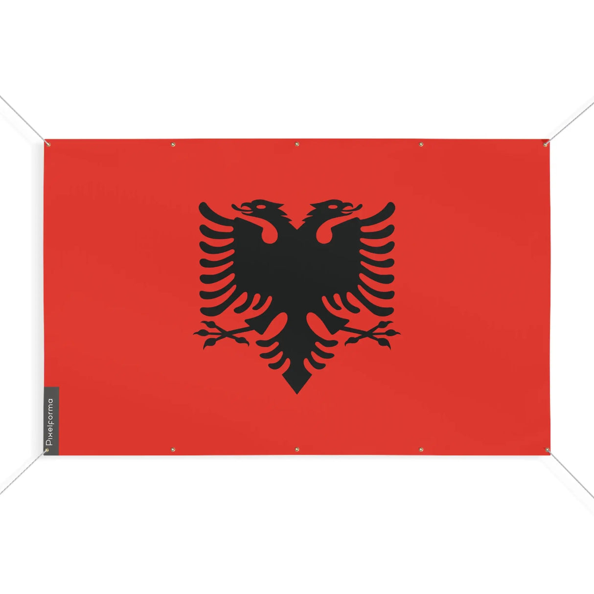 Mini drapeau albanie polyester résistant avec œillets