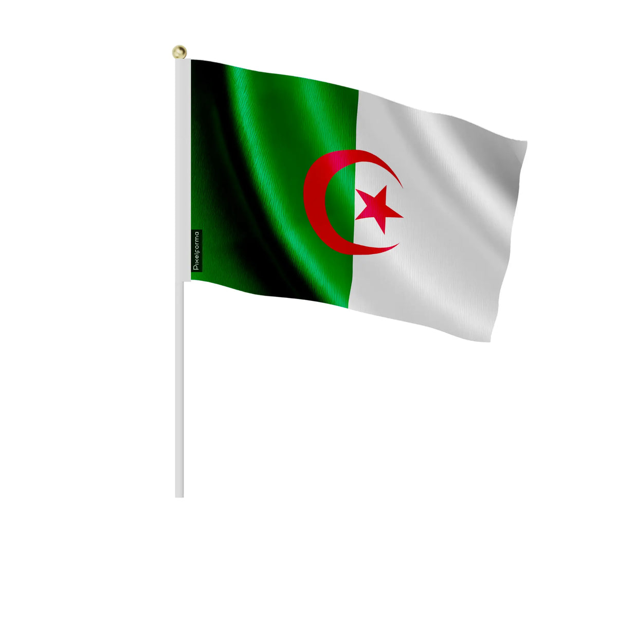 Mini drapeau Algérie en polyester à tenir à la main