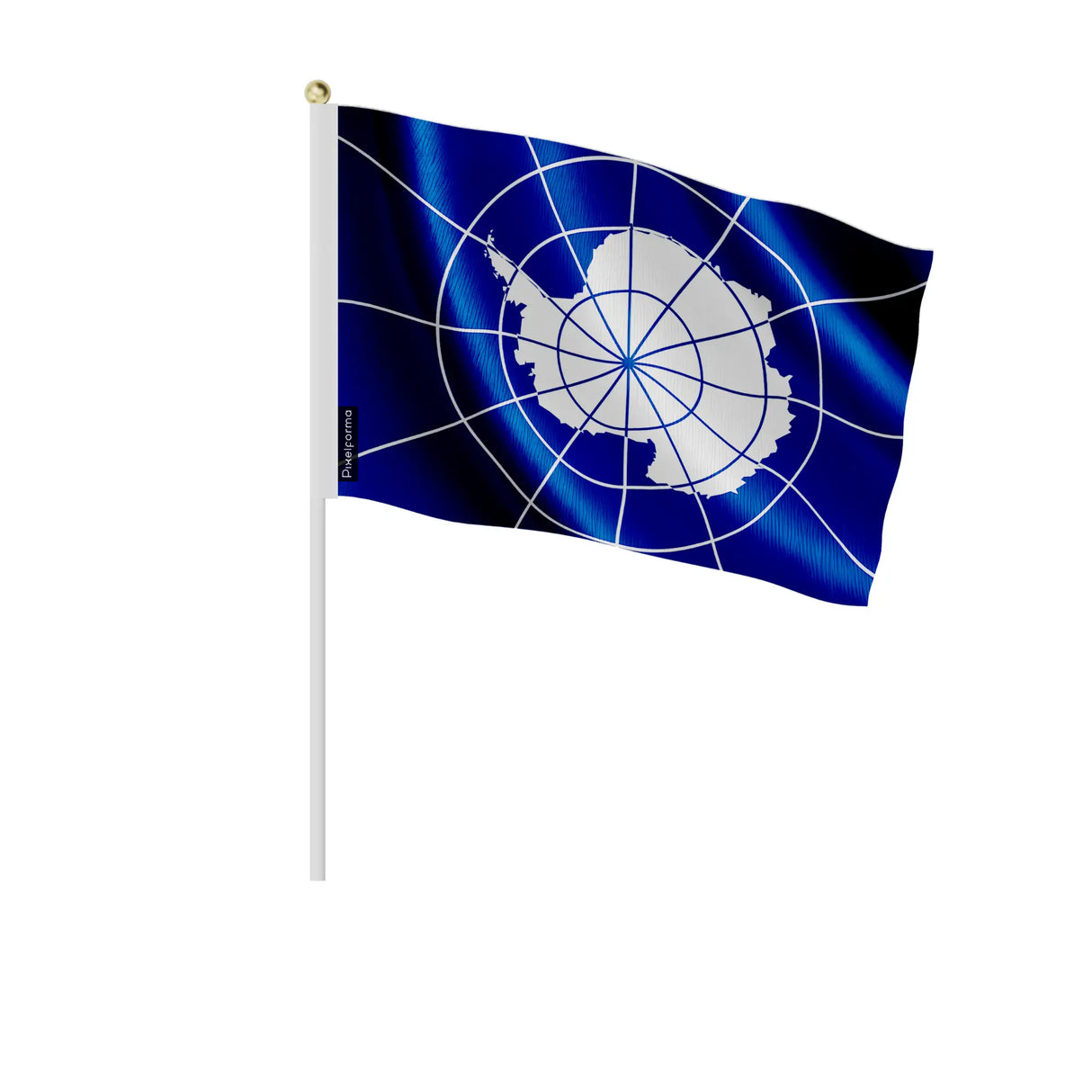 Mini drapeau antarctique en polyester à tenir à la main