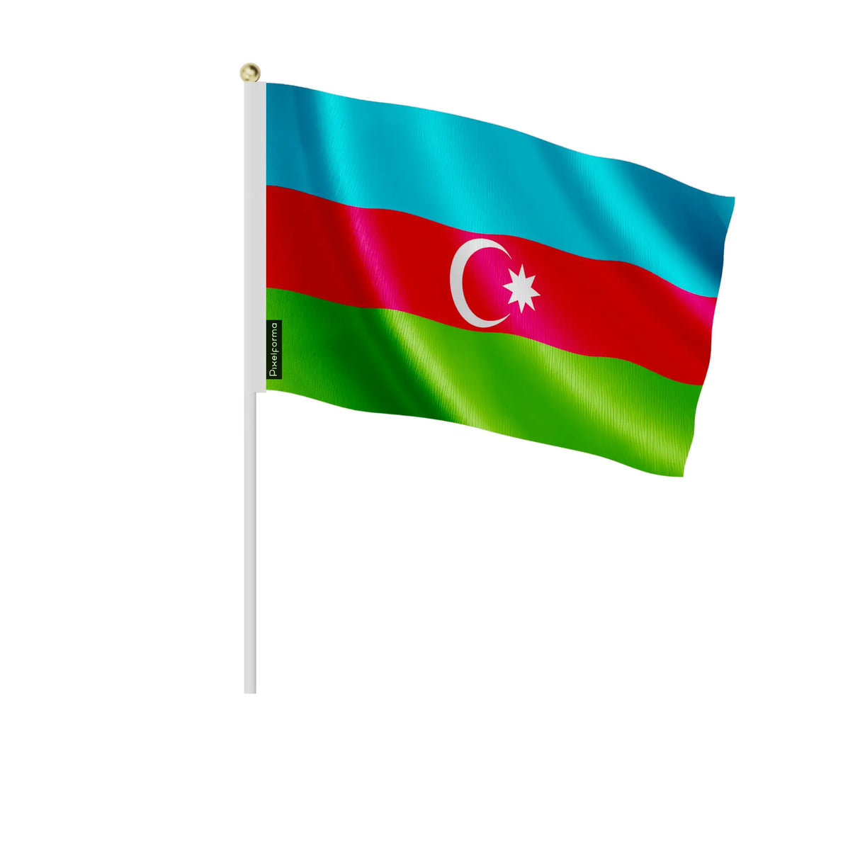 Mini drapeau azerbaïdjan en polyester à tenir à la main