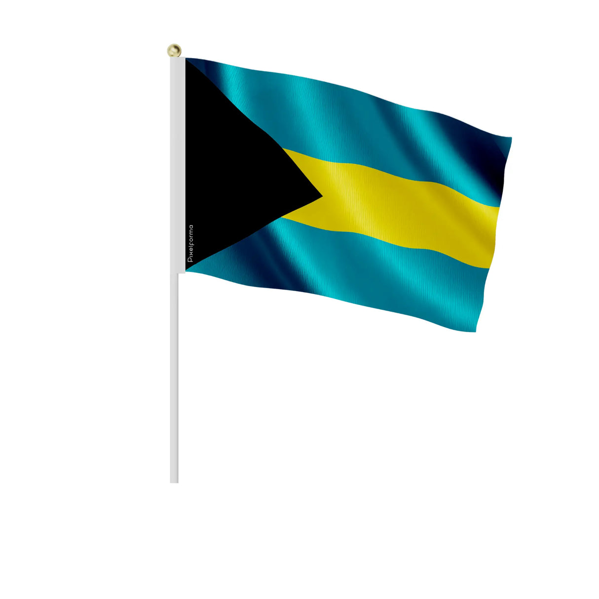 Mini drapeau bahamas en polyester à main pour décoration