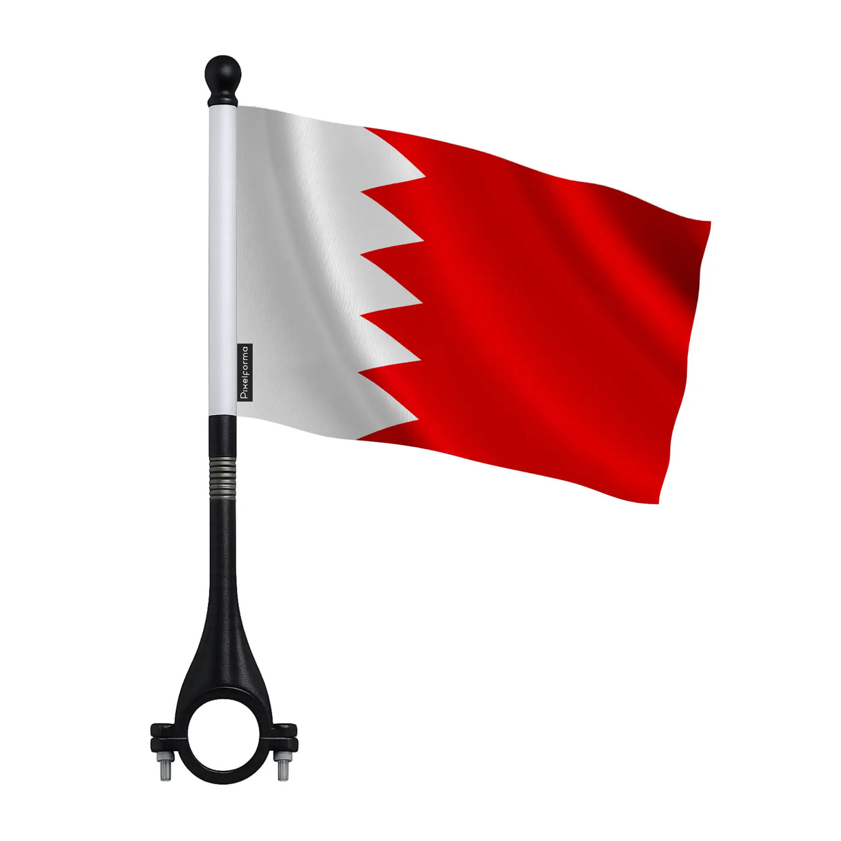 Mini drapeau bahreïn en polyester pour vélo rouge blanc