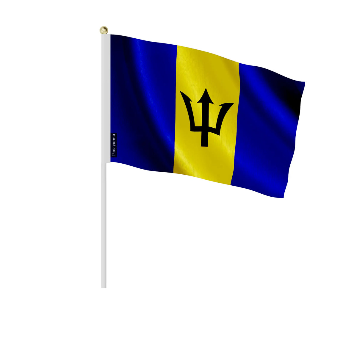 Mini drapeau barbade en polyester à tenir à la main