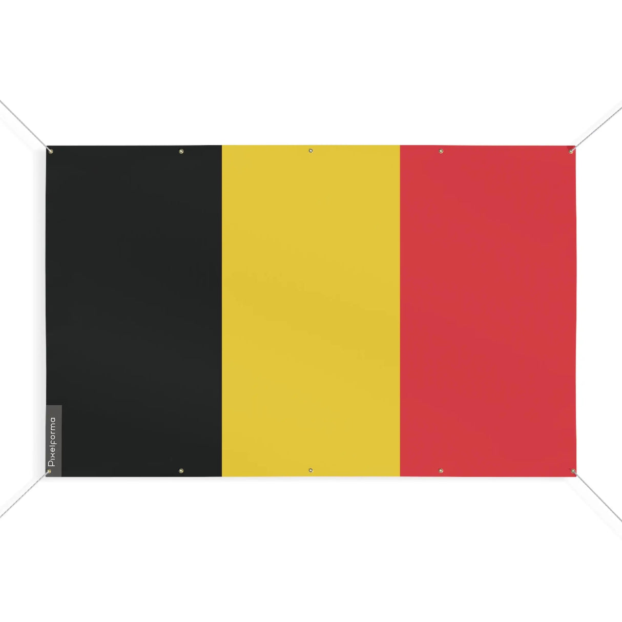 Mini drapeau belgique en polyester avec œillets résistants