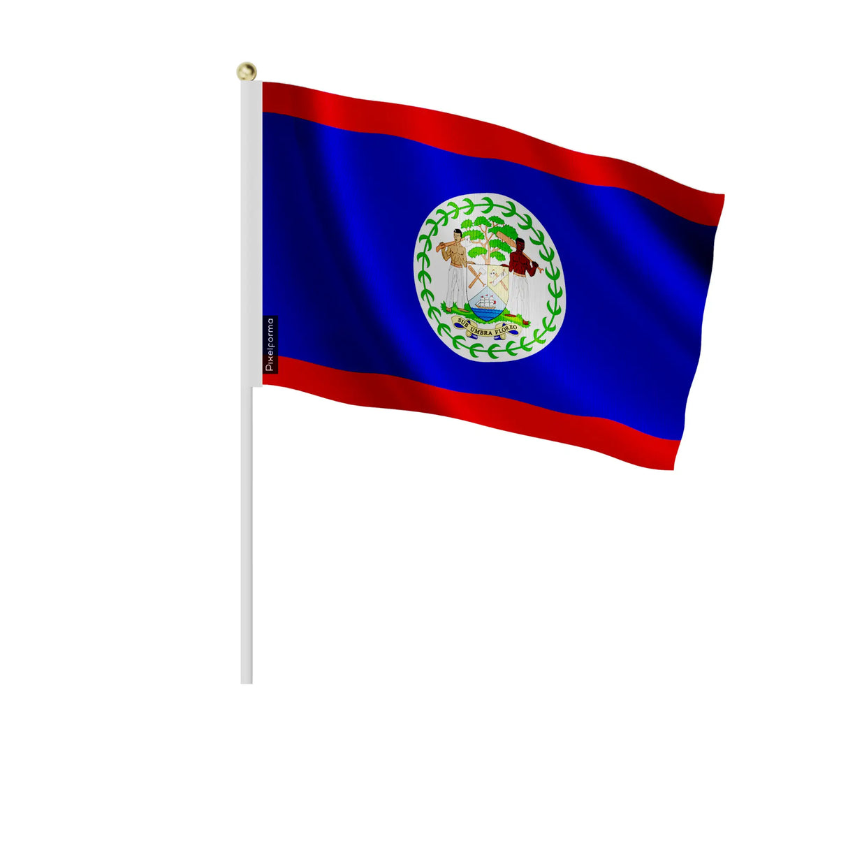 Mini drapeau belize à main en polyester décoratif