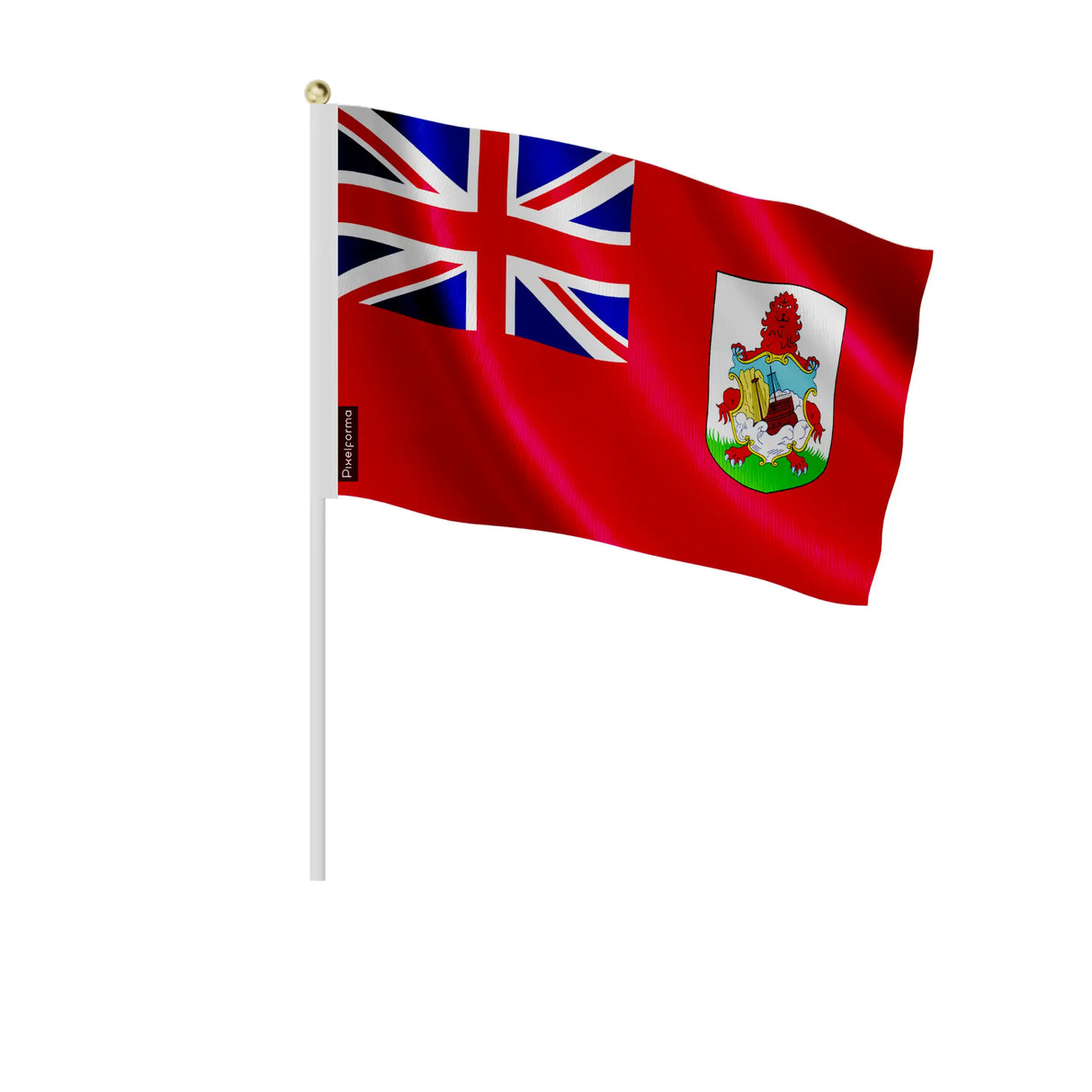 Mini drapeau bermudes à main en polyester pour décoration