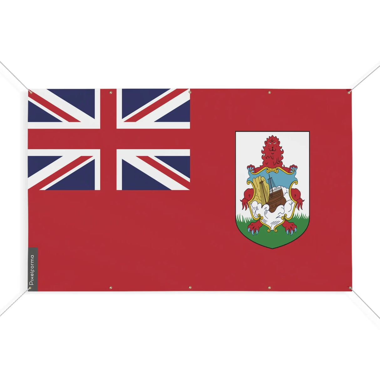 Mini drapeau bermudes en polyester résistant avec œillets
