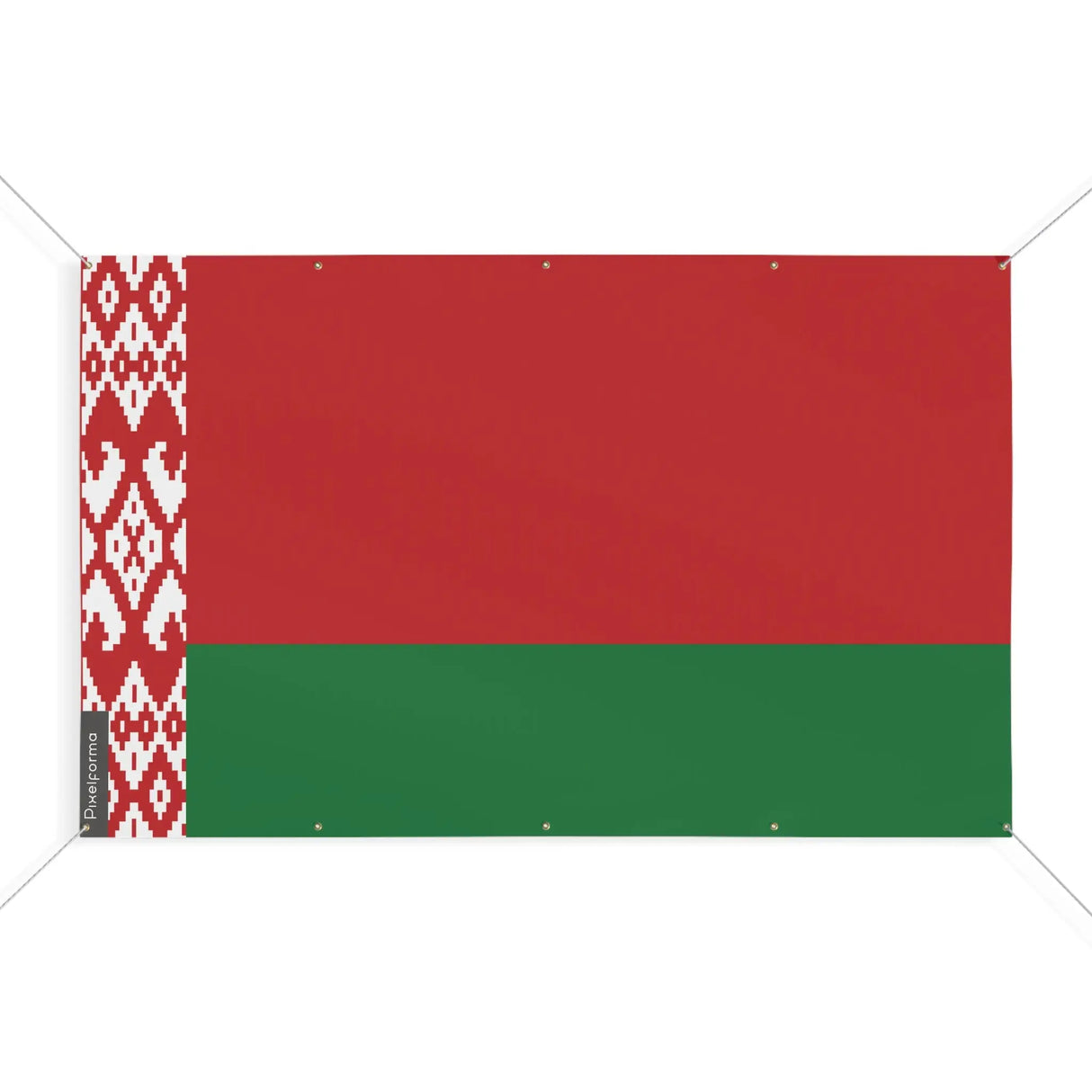 Mini drapeau biélorussie polyester avec œillets résistants