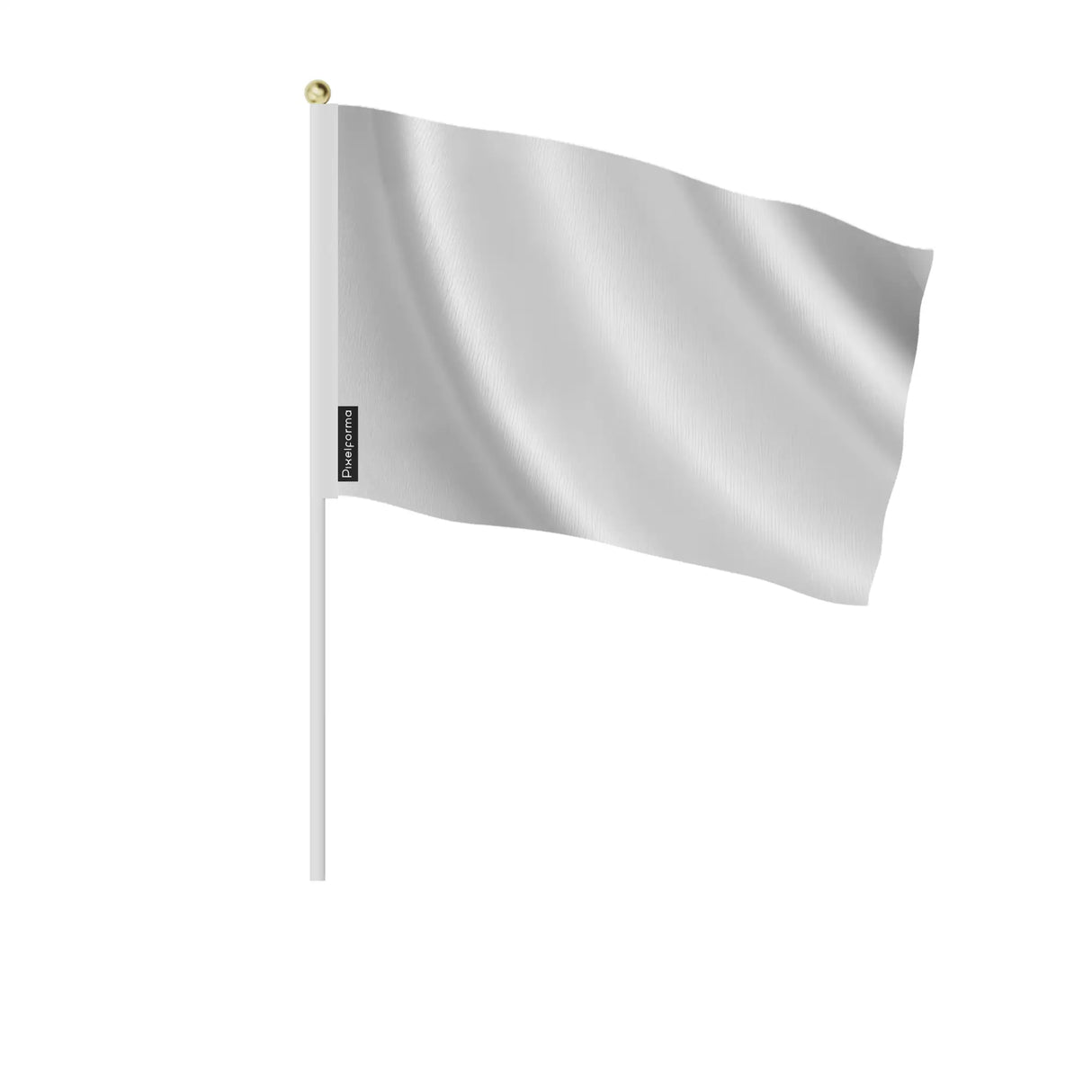 Mini drapeau blanc france polyester à tenir à la main