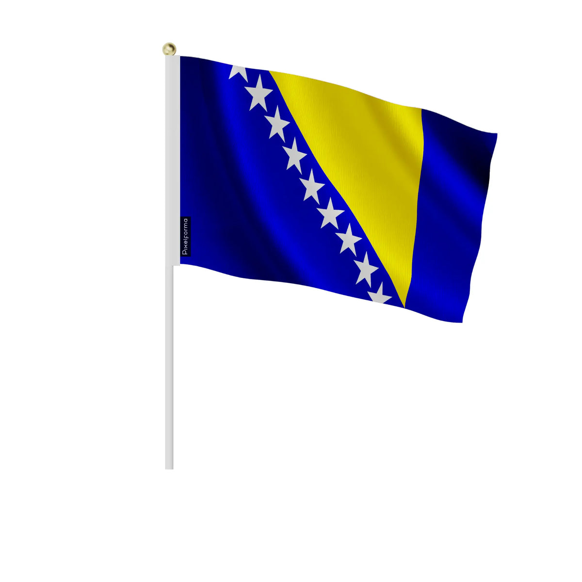 Mini drapeau bosnie-herzégovine en polyester à main