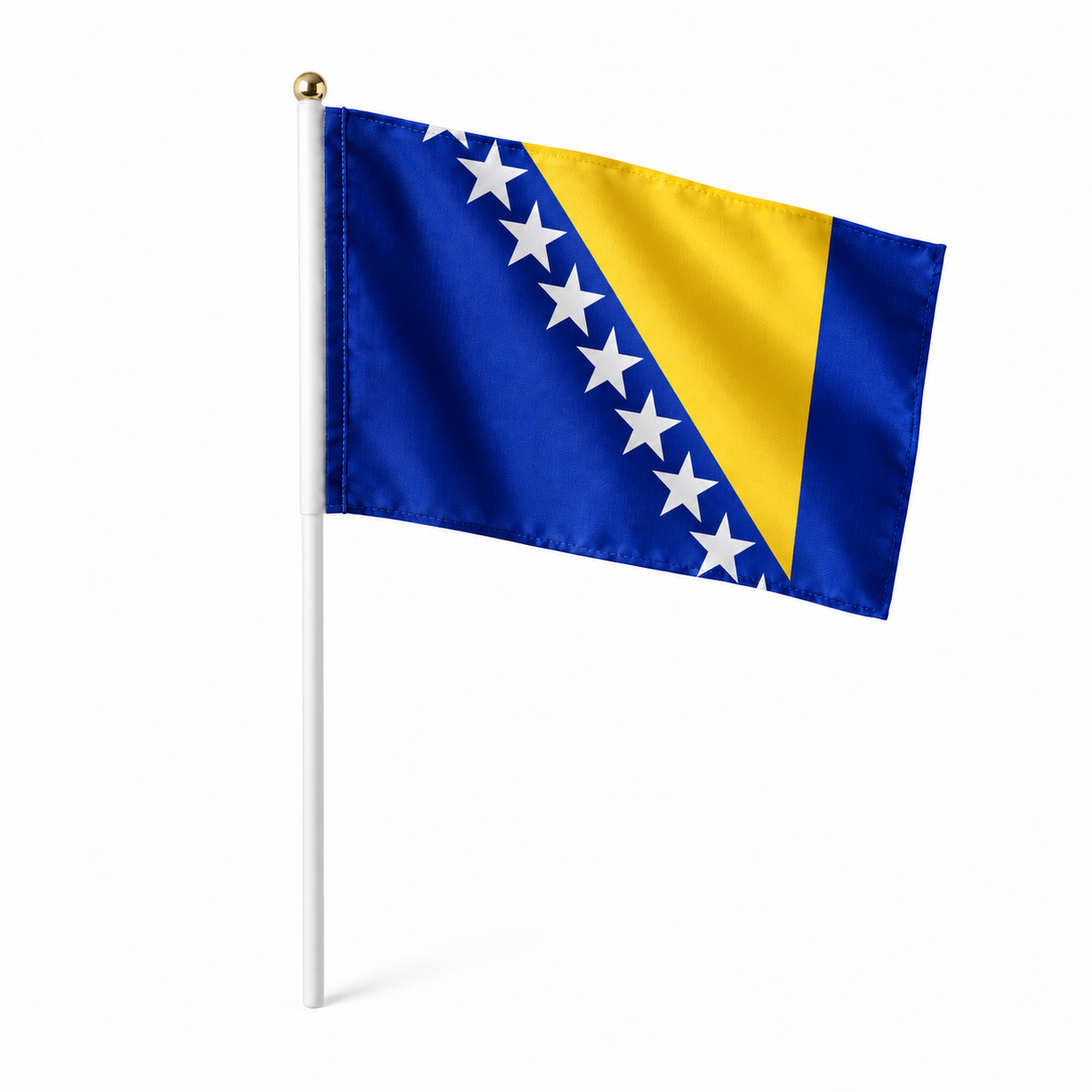 Mini drapeau Bosnie-Herzégovine en polyester à tenir à la main