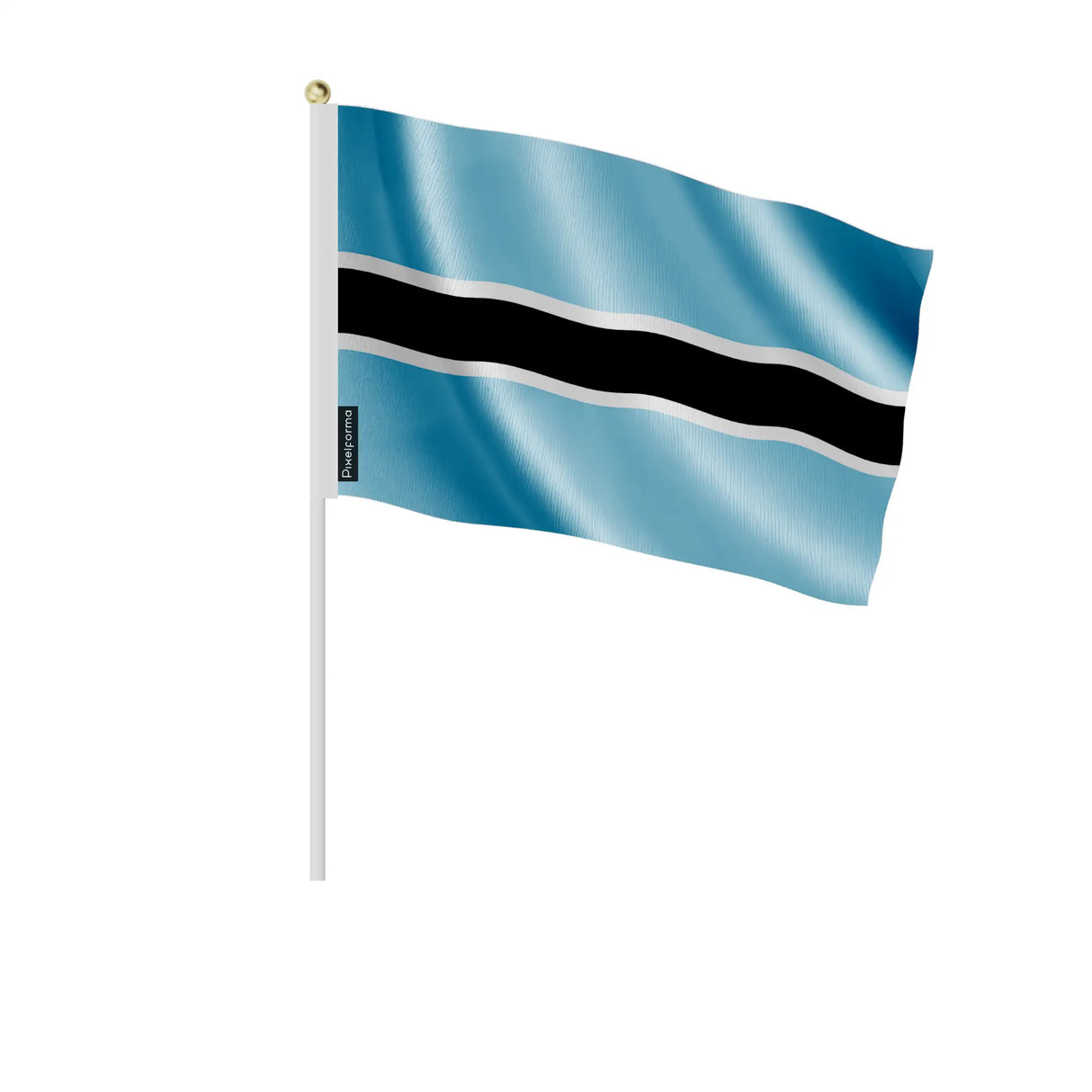 Mini drapeau botswana en polyester à tenir à la main