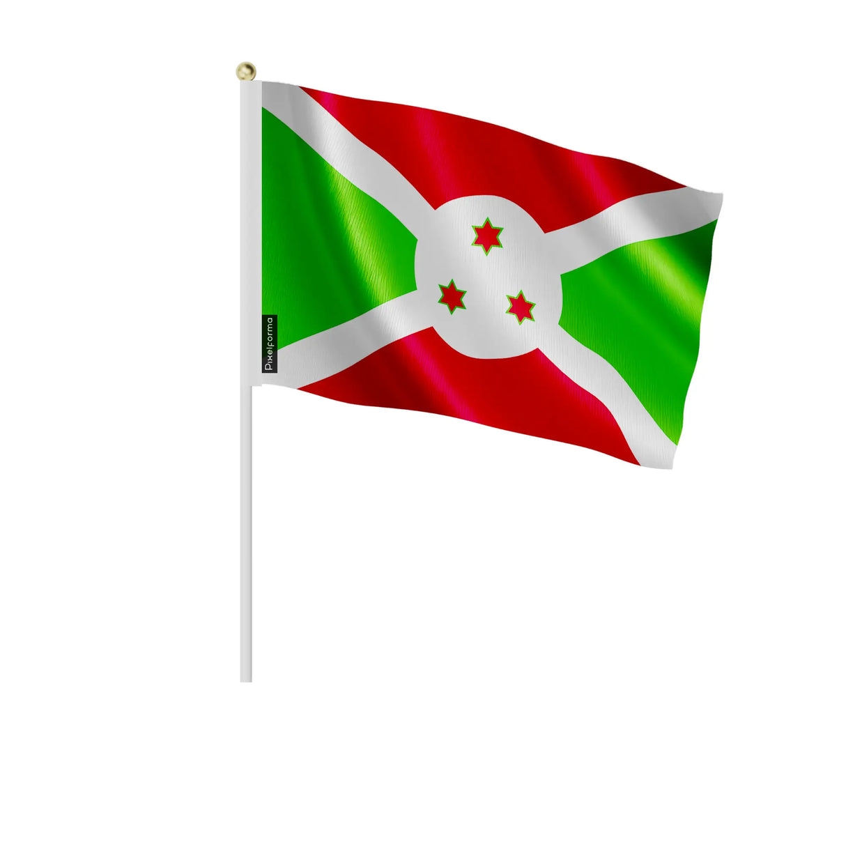 Mini drapeau burundi en polyester à tenir à la main