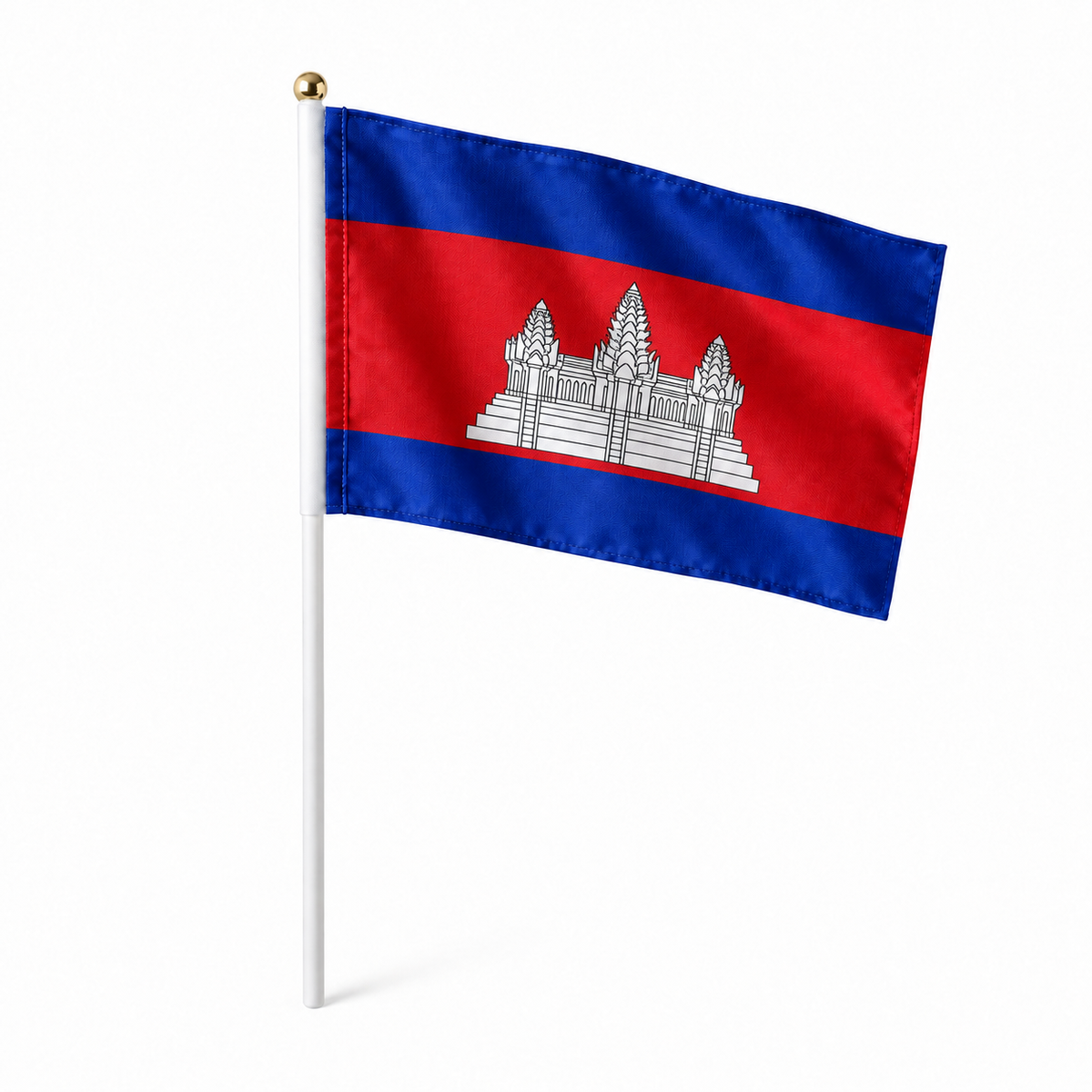 Mini drapeau Cambodge réaliste en polyester