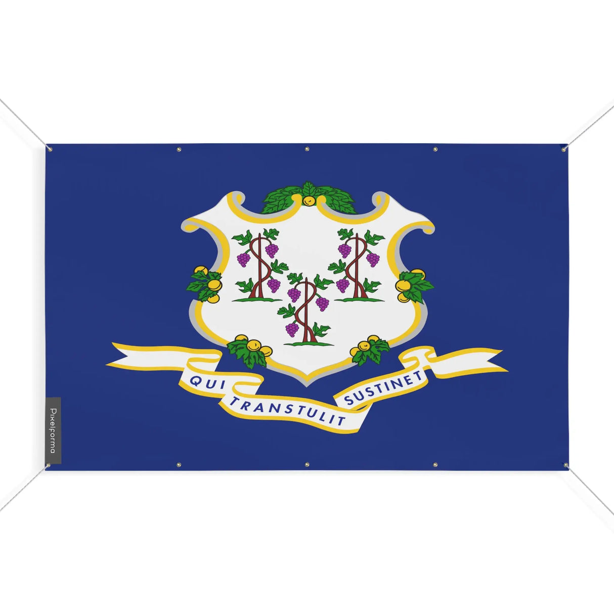 Mini drapeau connecticut polyester résistant aux intempéries