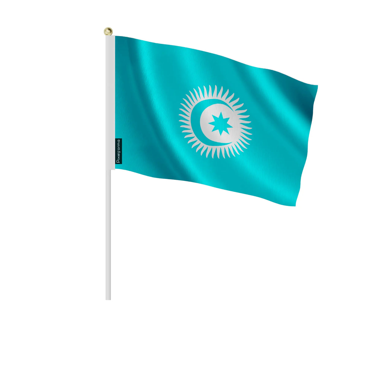 Mini drapeau conseil turcique polyester pour célébrations