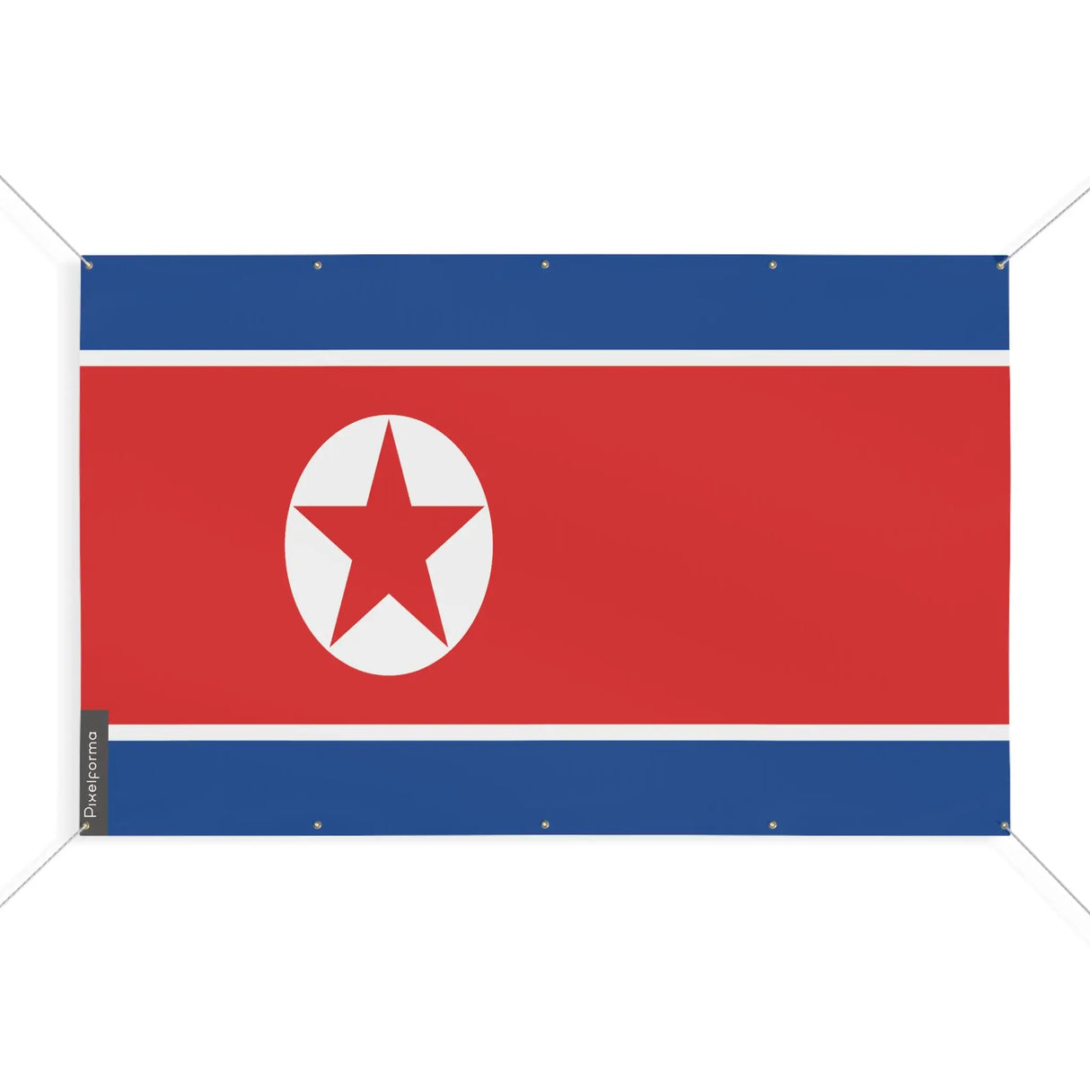 Mini drapeau corée du nord en polyester résistant