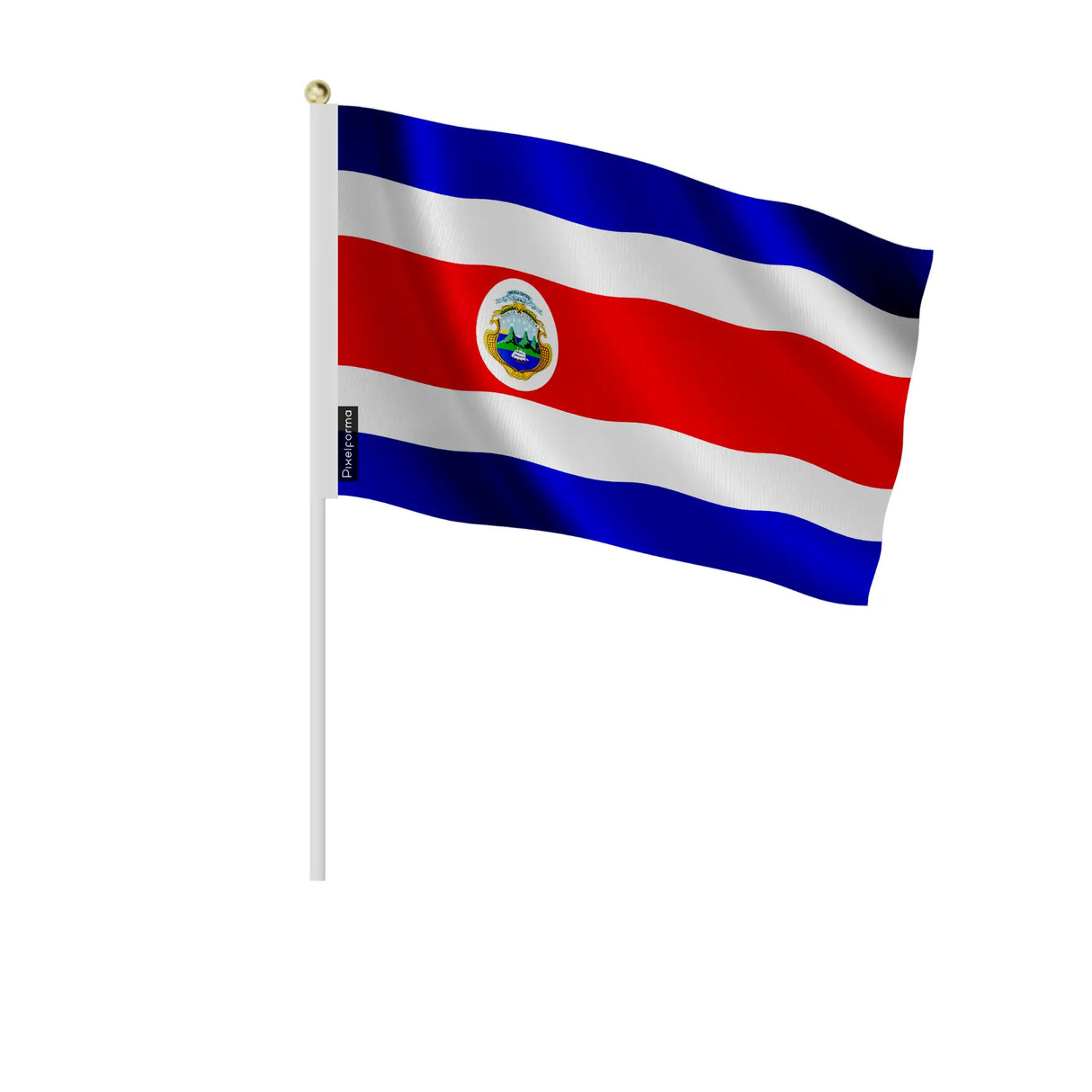 Mini drapeau costa rica en polyester à tenir à la main