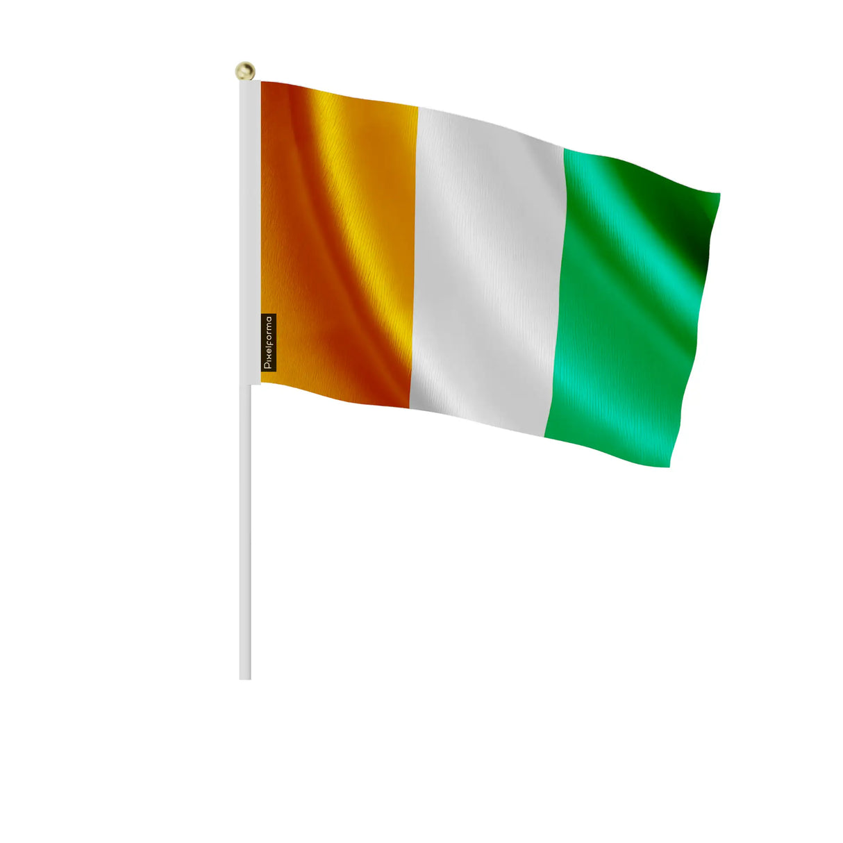 Mini drapeau côte d’ivoire en polyester à tenir à la main