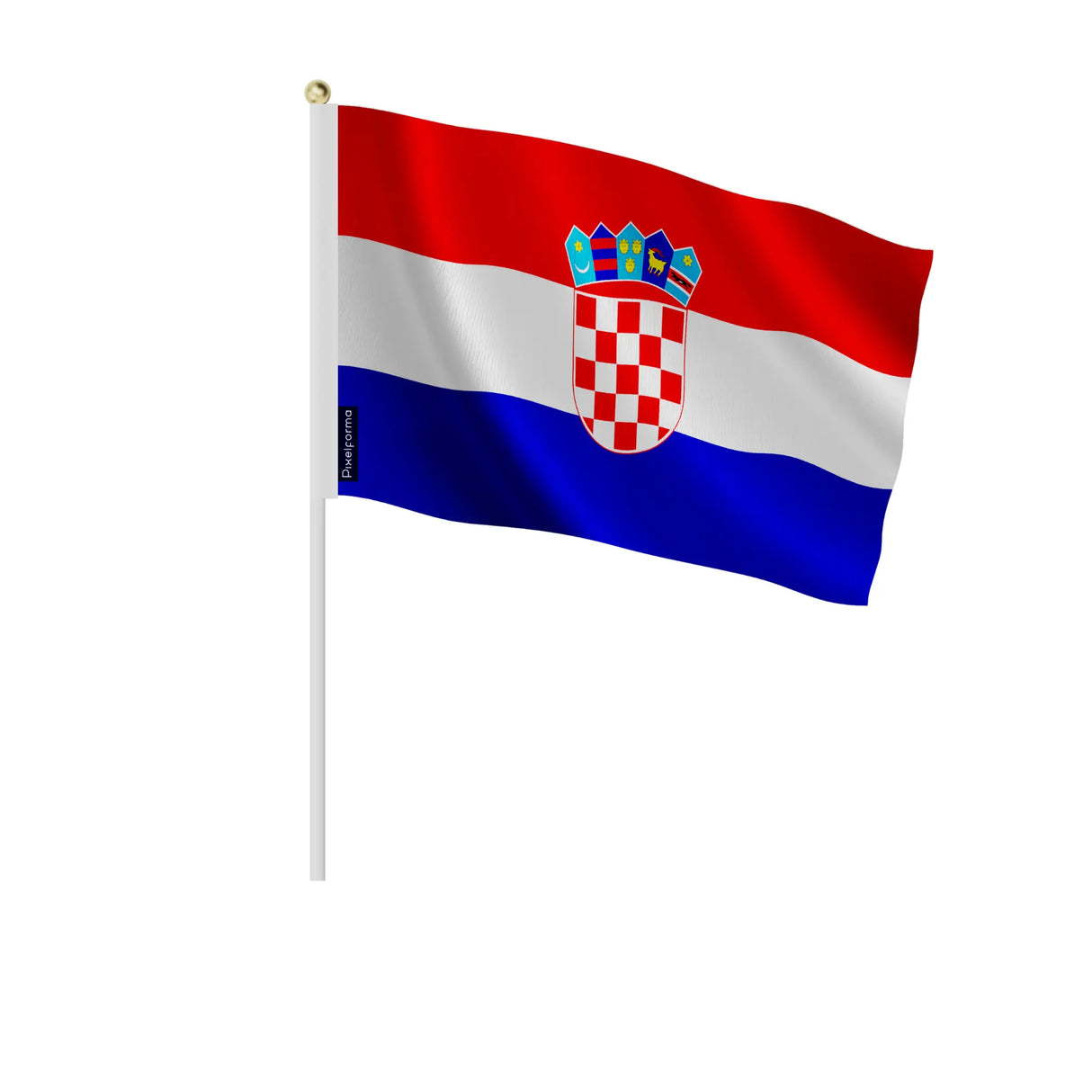 Mini drapeau croatie en polyester à tenir à la main