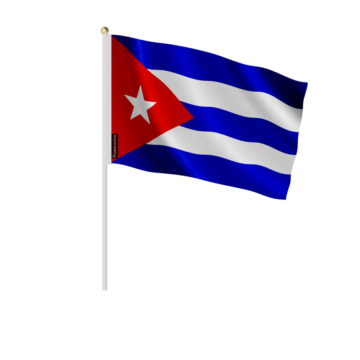 Mini drapeau cuba en polyester à tenir à la main